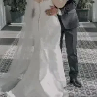 لباس عروس دو دامنه سایز ۴۴،۴۲