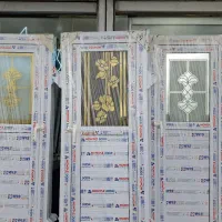 درب سرویس شیشه سندبلاست تقویتی