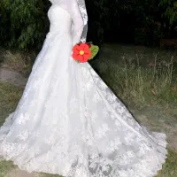 لباس عروس تمام دانتل اروپایی