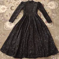 پیراهن مجلسی پولکی دخترانه نو