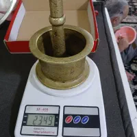 هاون برنجی عتیقه با قدمت ۱۰۰ ساله