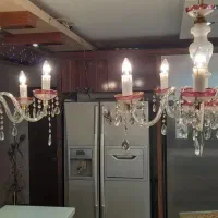 لوستر کریستالی ۵ شاخه یک جفت
