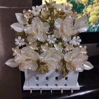 گل کریستال وگل بافتنی|گل مصنوعی|یزد, |دیوار