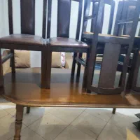 میز ناهارخوری ۶ نفره با ۶ عدد صندلی