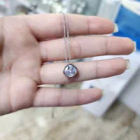 پلاک زنجیر تک نگین مکعبی نقره اصلی|بدلیجات|کرمانشاه, |دیوار