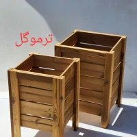 فلاورباکس گلدان چوبی ترموود|گل و گیاه طبیعی|تهران, زمزم|دیوار