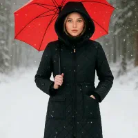 لباس زنانه مانتو کاپشنی باران شیکان کده