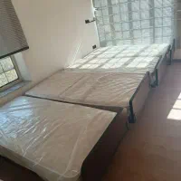 تخت تاشوی فلزی چرخدار به همراه خوشخواب نو