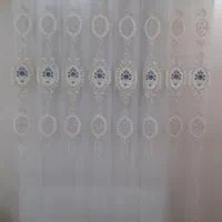 پرده توری طرح دار برجسته