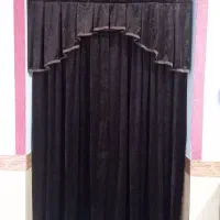 پرده مخمل قهوه ای