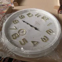 ساعت دیواری سفید طلایی 70سانتی بزرگ