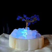 آباژور سنگ نمک درختچه رنگی/عیدی/هفت سین/کادویی