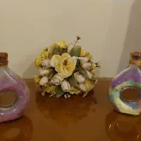 تعدادی تزیئنات گل و گلدان، جا شمعی ،وسایل دکوراتیو|گل مصنوعی|تهران, مجیدیه|دیوار