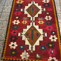 گلیم فرش قدیمی پشمی ۶ متری نیاز به تعمیر