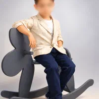 صندلی و راک چوبی بچه گانه مناسب آتلیه و منزل