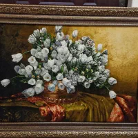 تابلوفرش فرش دستباف طرح سبدگل