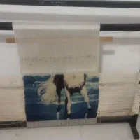 دو عدد دار تابلو فرش چله کشی آماده بافت