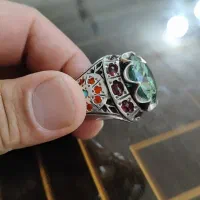 انگشتر نقره موزونات الماس روس بزرگ هنر دست خاص