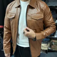 کاپشن چرم کمرکش