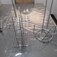 استند قابلمه قاشق چنگال وجا دستمالی|آب‌چکان و نظم‌دهنده ظروف|شیراز, شیشه‌گری|دیوار