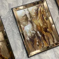 معوضه ی تابلو ایینه آیی سه تیکه با تابلو شما