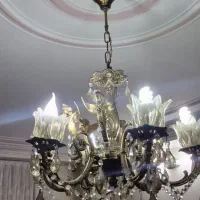 لوستر برنجی اصل ۶ شاخه طرح فرشته