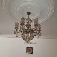 لوستر برنجی ، شش شاخه، دو عدد لوستر|لوستر و چراغ آویز|شاهرود, |دیوار