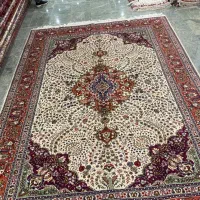 ۹متری دستباف تبریز زمینه کرم ریز نقش