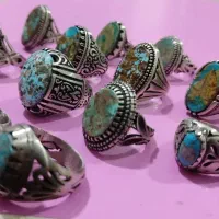 فروش انگشتر نقره روس با نگین معدنی اصلی