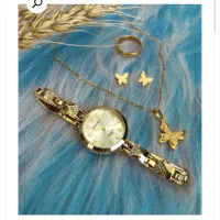 ساعت مچی دخترانه بند استیل رنگ طلایی