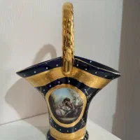 دکوری سرمه ای طلاکوب اصل