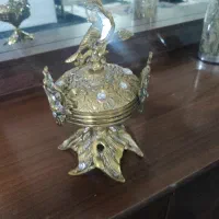 شکلات خوری برنز همراه با یک عدد گنجشک پایه دار