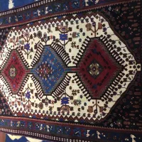 فرش دستباف قشقایی یلمه تار و پود پشم