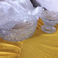 میوه خوری و اجیل خوری پایه دار گریستال تراش دوتیکه|کلکسیون اشیاء عتیقه|تهران, جمال‌زاده|دیوار