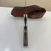 چاقو تاشو اصلی کنده کاری شده با قلاف چرم گاومیش|کلکسیون اشیاء عتیقه|کرج, ساسانی (قلمستان)|دیوار