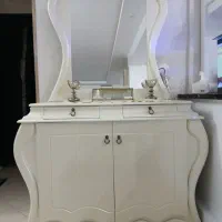 کنسول  و آینه تمام چوب