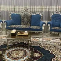 مبل سلطنتی ۹ نفره به همراه میز ناهار خوری ۶ نفره|مبلمان خانگی و میز عسلی|ایذه, |دیوار