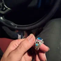 انگشتر یاقوت زمرد فیروزه و ...