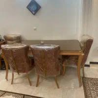 میز ناهار خوری چوب راش برند هرمس۶ نفره نو نو