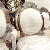 مبلمان سلطنتی 9 نفره راش با پارچه خارجی|مبلمان خانگی و میز عسلی|زنجان, |دیوار