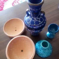 تعدادی سفال و چاقو گلدان کوچک ظرف ژله یا کیک|ظروف سرو و پذیرایی|شیراز, شهرک گلستان شمالی|دیوار