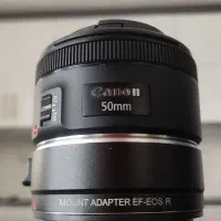 لنز 50میلیمتر کنون و مبدل rf