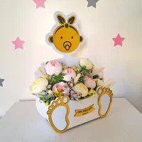 باکس نوزادی دخترانه و پسرانه گل فروشی کرج|گل مصنوعی|کرج, باغستان|دیوار