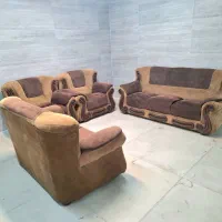 مبل راحتی کرم قهوه ای