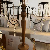 شمعدان چوب کار دست|چراغ خواب و آباژور|تهران, شهرآرا|دیوار