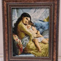 تابلو فرش  مهرمادر چله ابریشم