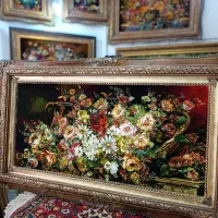تابلو فرش ظریف چله ابریشم گل ریخته/نقد و اقساط|تابلو فرش|تهران, بوستان جنگلی لویزان|دیوار