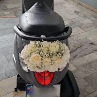 اجاره موتورسیکلت برای مراسم همراه با گل آرایی