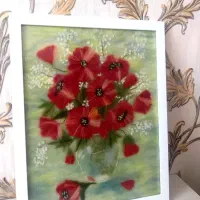 تابلو طراحی شده با پشم