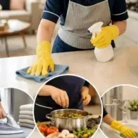 نظافتچی و خدمتکار خانم‌ هستم